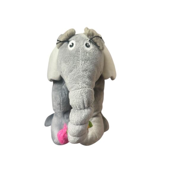 Dr. Suess Elephant Stuffed Animal Plush Toy 9" Grey Soft - Picture 1 of 4